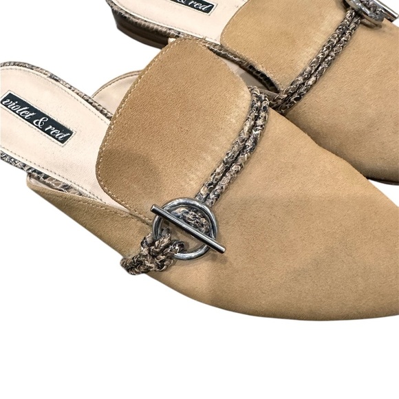 Violet & Red Selma Camel Women's‎ Mules 8.5 minimalist - Picture 4 of 8